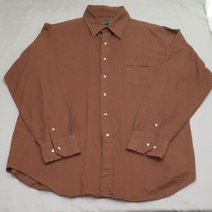Hunter's Ridge Chocolate Brown Button-Down Shirt - Size L